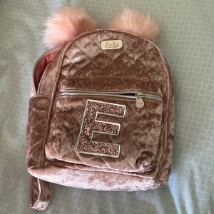 Justice Velvet “E” Pink Bag